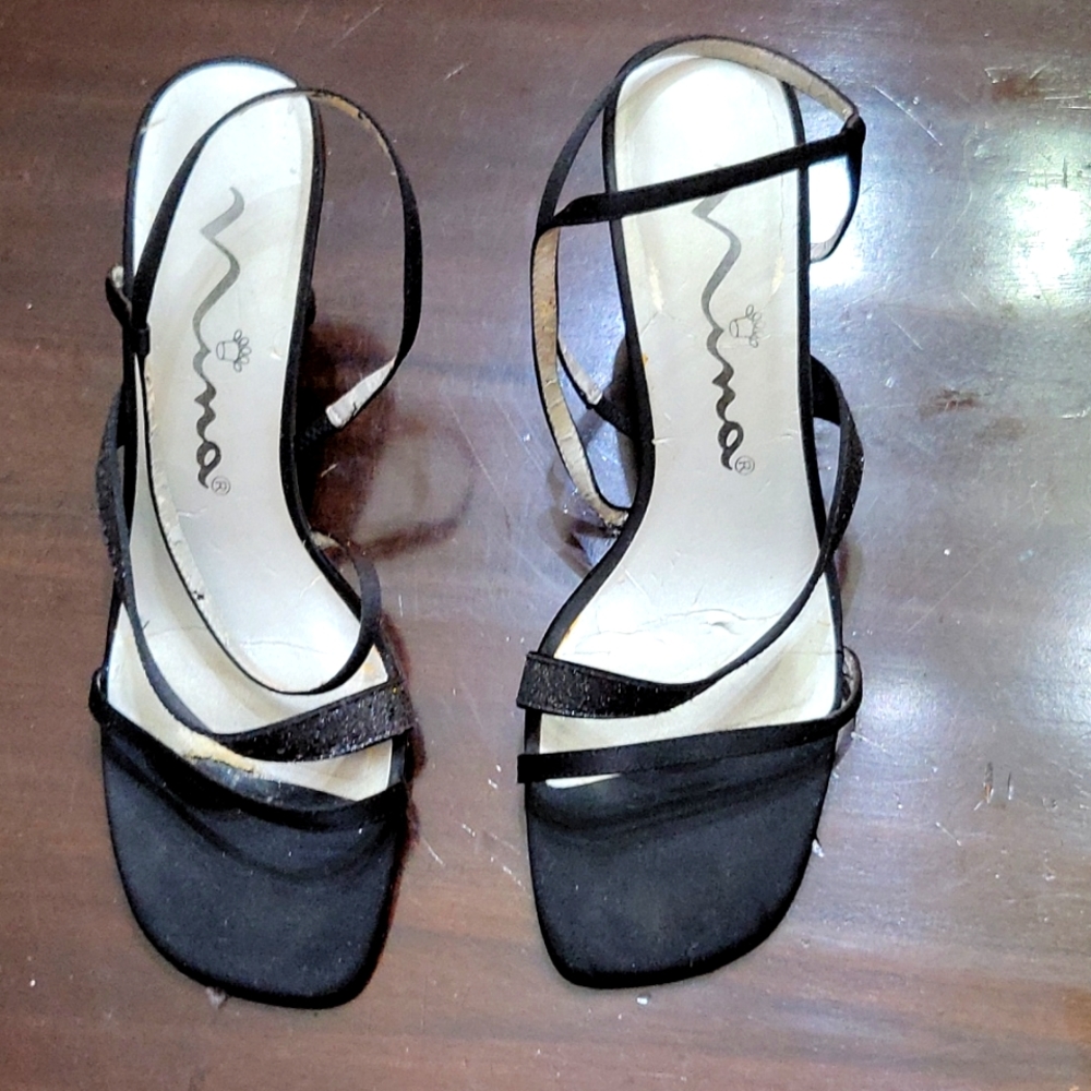 Dress evening strappy heels with sparkling strap